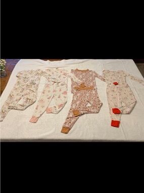 Tullabee LOT OF 4 Girls Ultra Soft Bamboo Pajamas Set 2T (Altar’d State Brand)